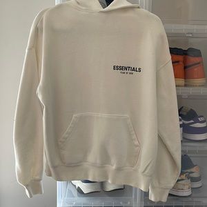 White essentials hoodie